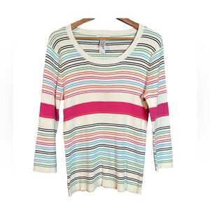 NWT! Liz swear striped sweater